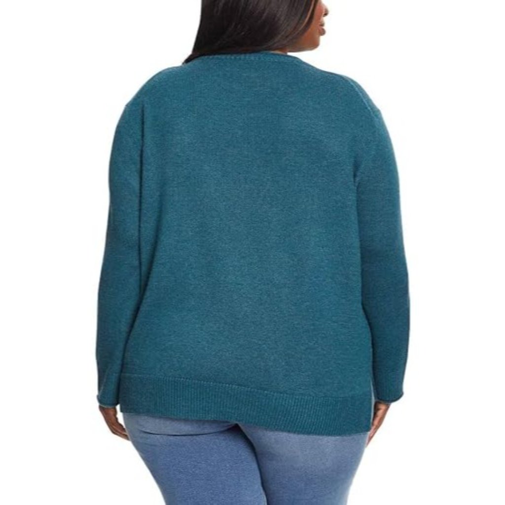Ella Moss Xl Soft Knit Pullover Sweater Shirt Long Sleeve High-Low Crew Neck Top — image 5 of 8